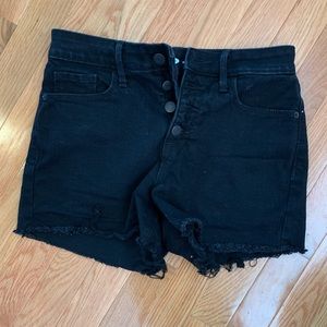 Black jean shorts